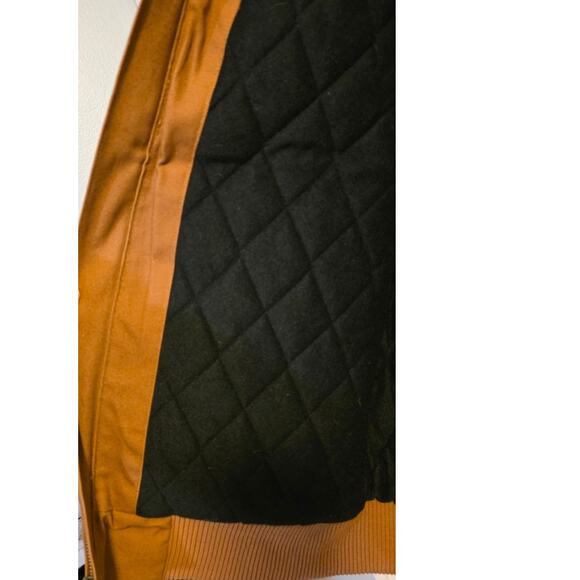 Carhartt Boys' Flannel-Lined Hooded Canvas Insulated Zip-Up Jacket Size L - Picture 3 of 9